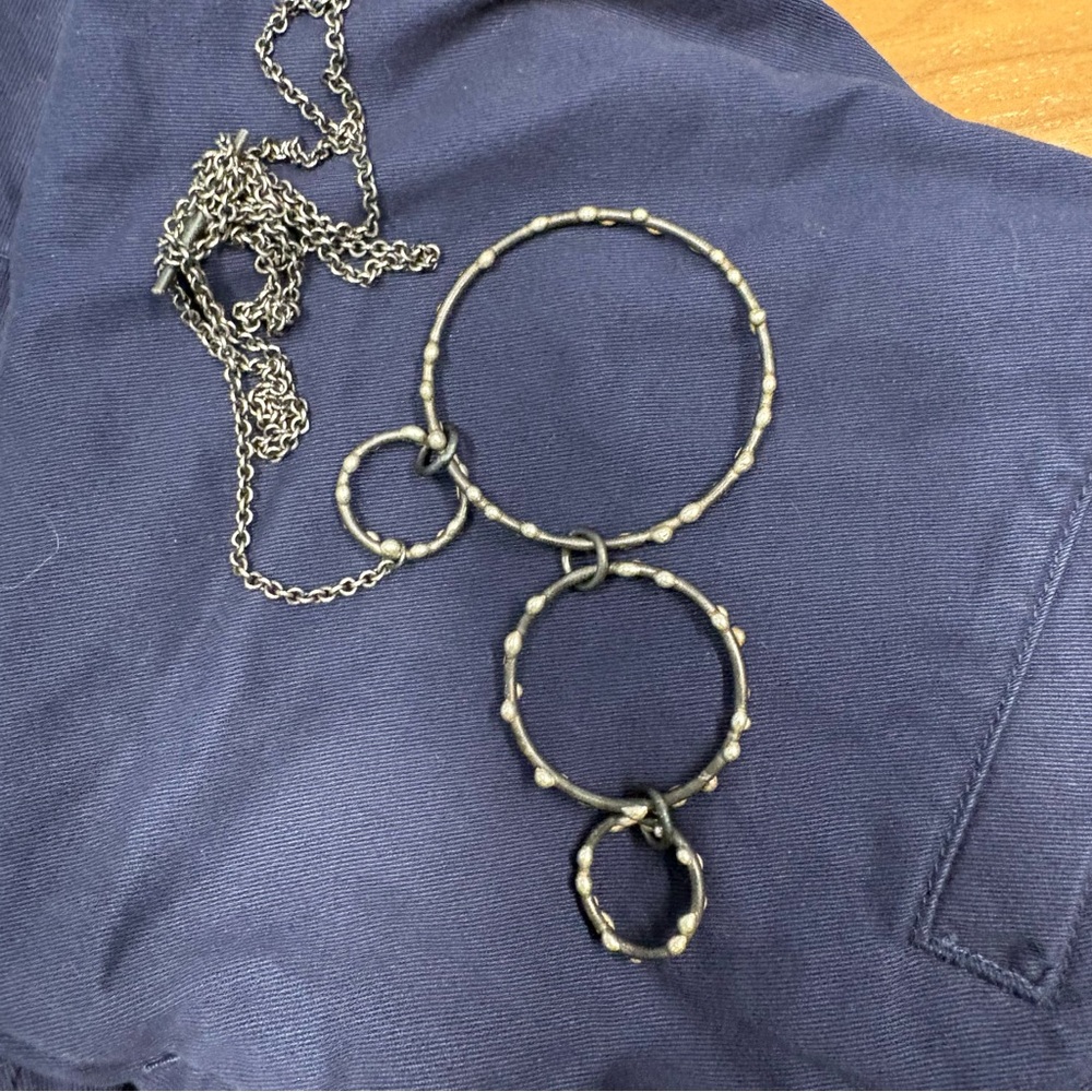 DeFeo necklace silver on steel Megan Auman - Picture 6 of 8